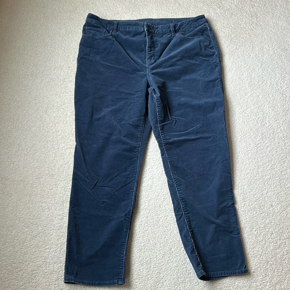 Chicos so slimming girlfriend slim leg ankles leg ankle 3R navy corduroy pants